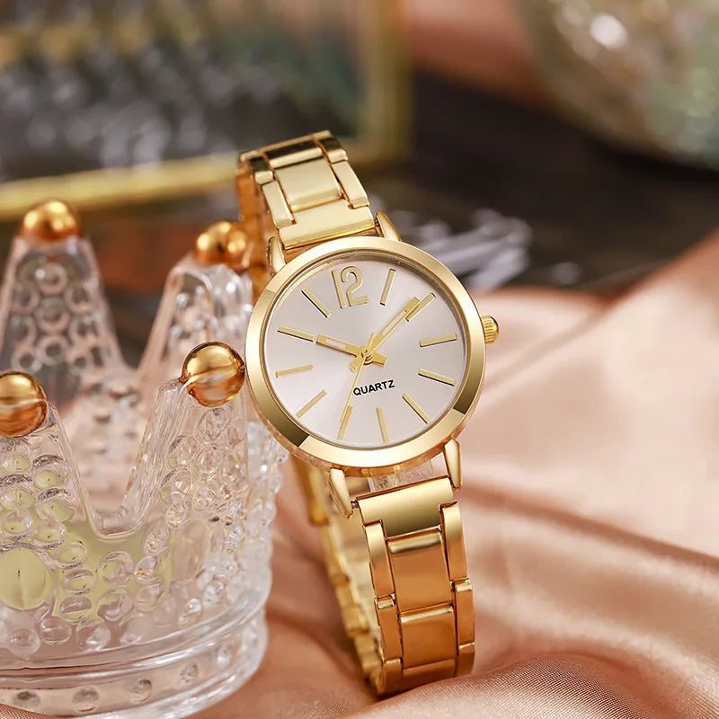2 pezzi Set orologio e bracciale da donna