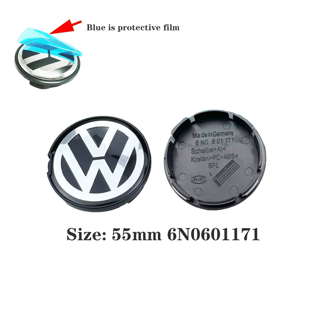4 pezzi 55/56/65/70Tappi Coprimozzo per VW Golf