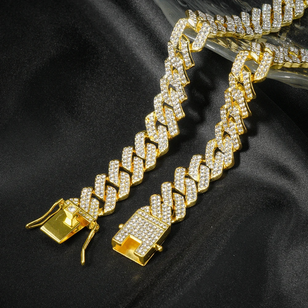 Bracciale a catena a maglie cubane