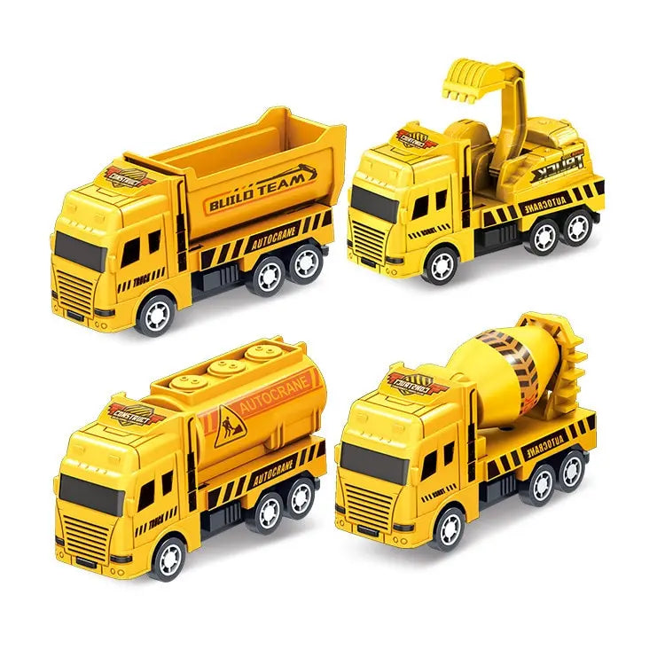 Set 4 Pz camion da lavoro giocattoli per bambini