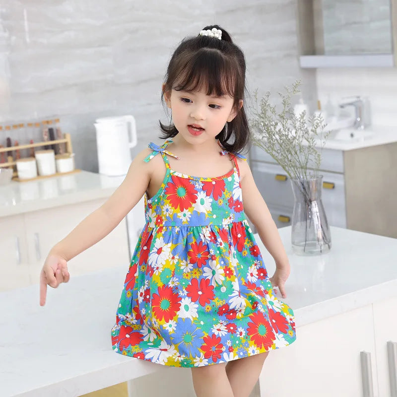 Vestito per bambini senza maniche con bretelle Top 3-6 anni