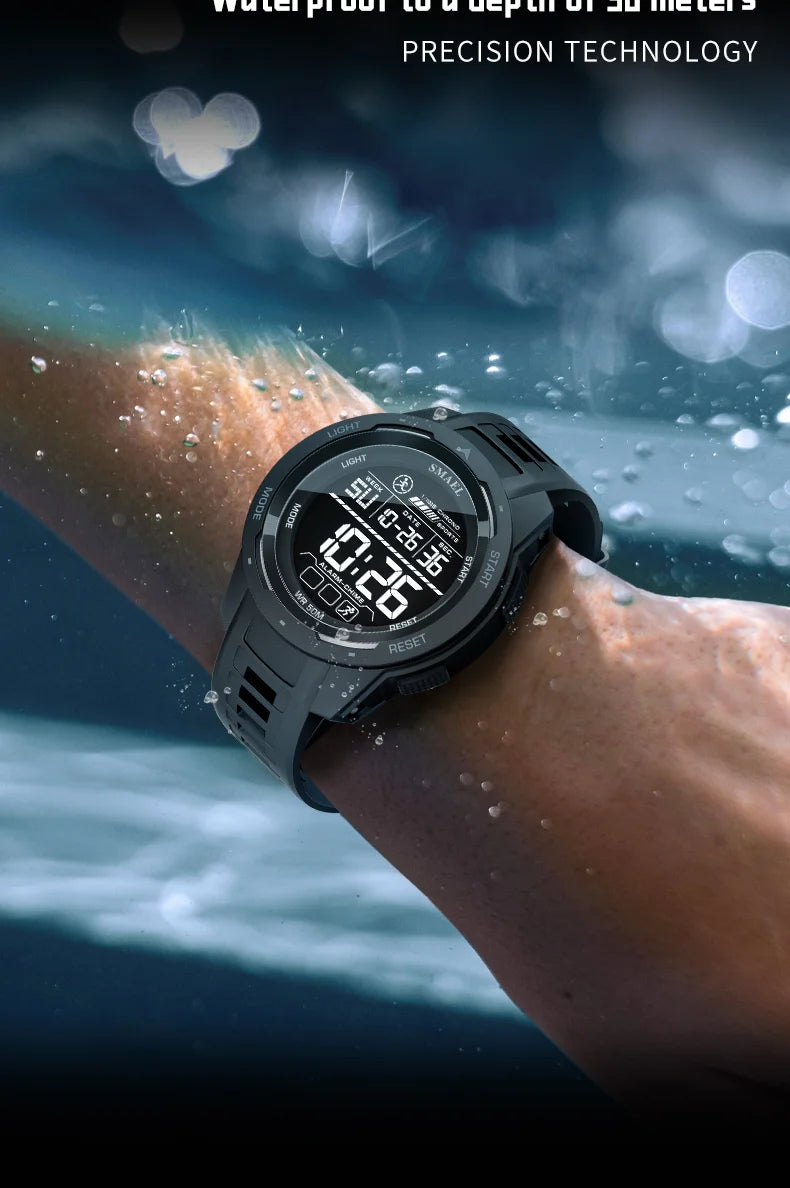 SMAEL Orologi da polso sportivi a LED Orologio impermeabile da uomo
