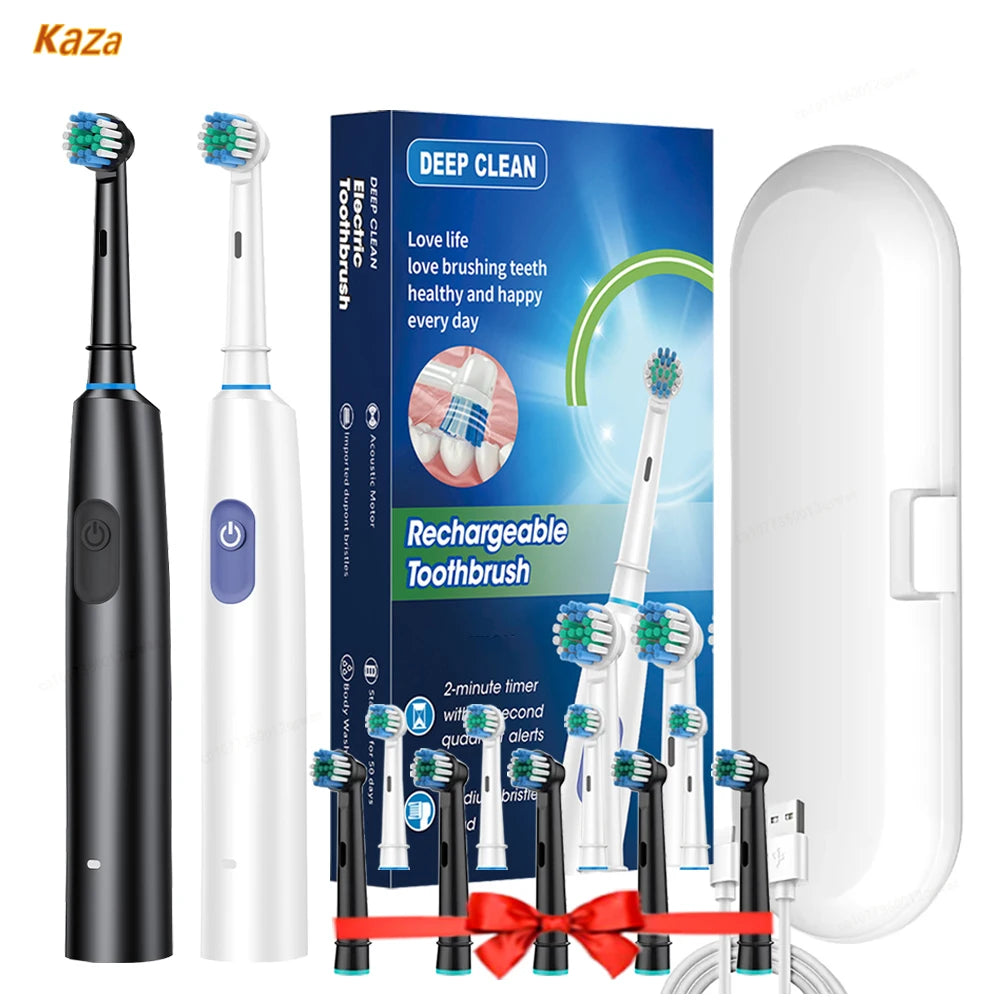 Spazzolino elettrico dentale con 4 testine