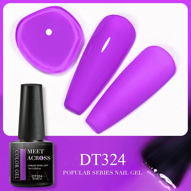 MEET ACROSS 5ml Gel Smalto per unghie Nail Art Top Gel tutti i colori