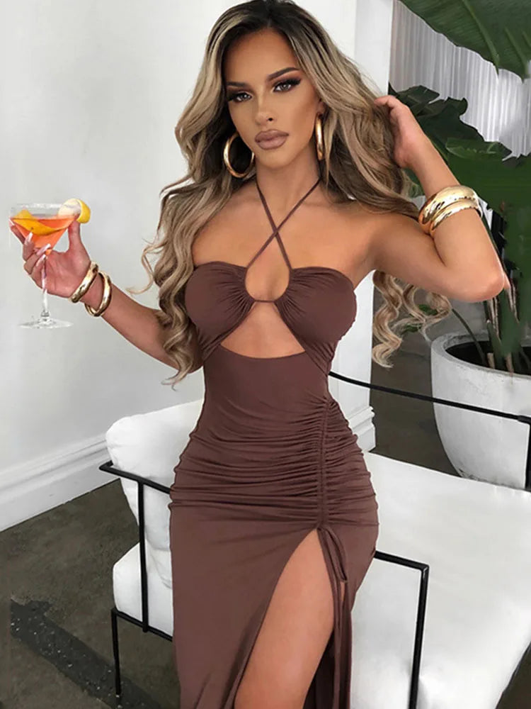 Abito Senza maniche Backless Dresses Slim