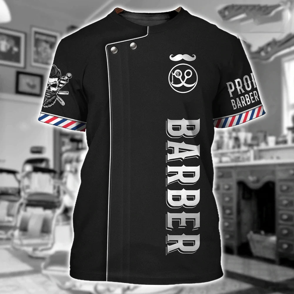 T-shirt Parrucchiere Streetwear Abbigliamento uniforme Barber Shop