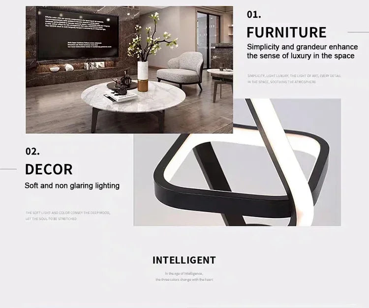 Luci da soffitto a strisce a LED stile moderno Forme multiple