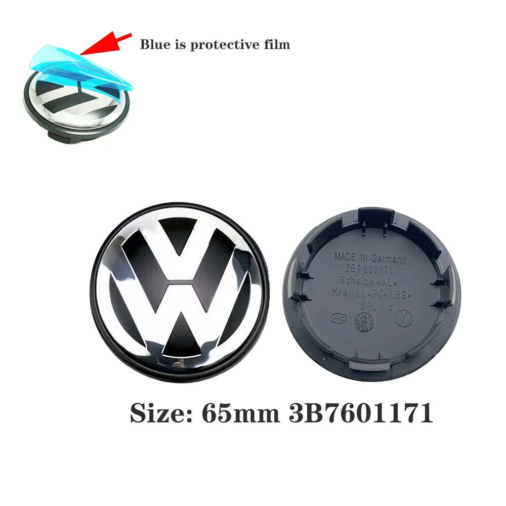 4 pezzi 55/56/65/70Tappi Coprimozzo per VW Golf