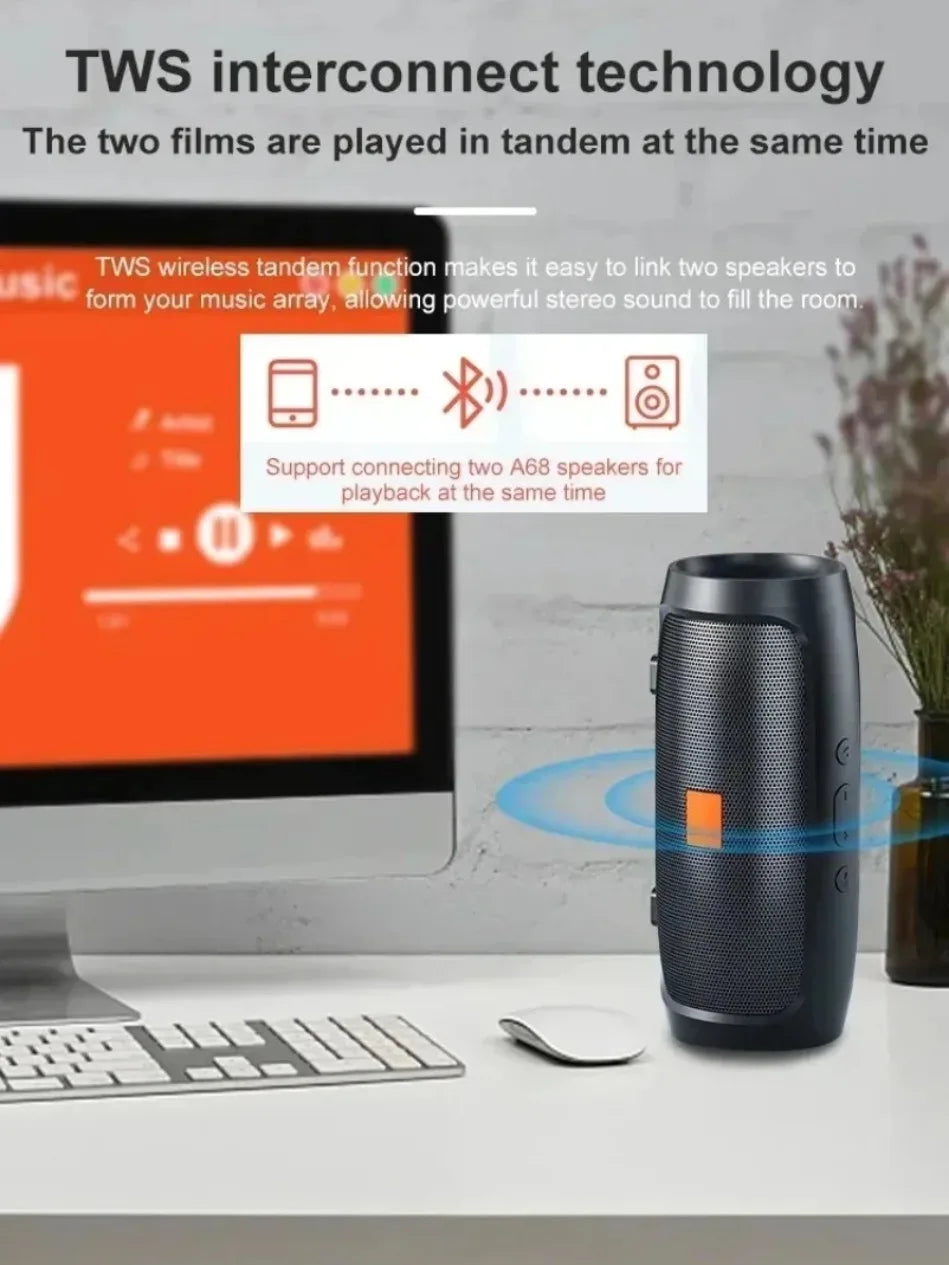 Lenovo TF USB Bluetooth Altoparlante portatile Doppio altoparlante Stereo all’aperto Riproduzione FM Trasmissione vocale Subwoofer Altoparlanti wireless