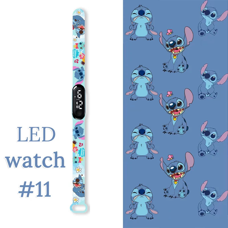 Stitch Orologi per bambini Bracciale sportivo impermeabile LED Touch digitale