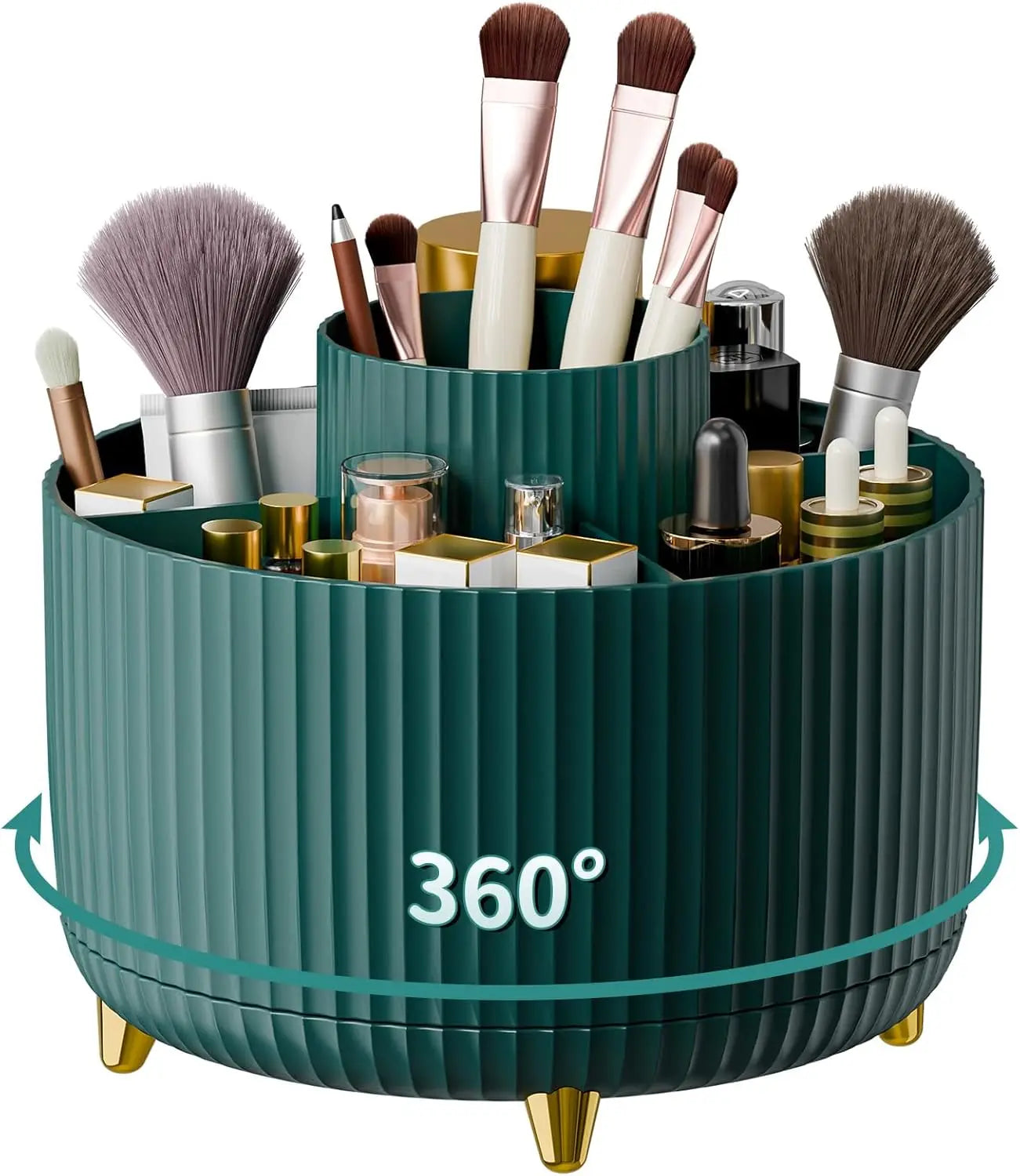 Organizzatore a 360 gradi per trucco 5 slot Pennelli per trucco