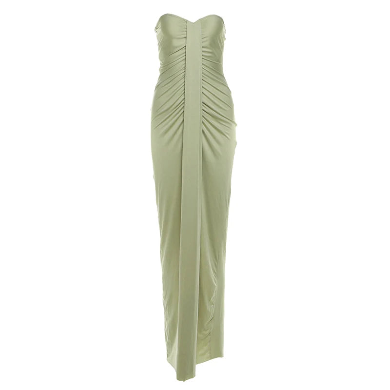Abito Senza Spalline Donna Classico Nastro Intrecciato