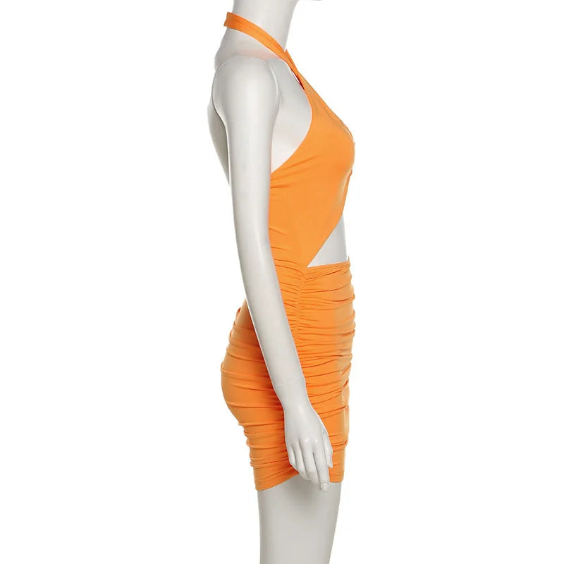 Abito aderente donna senza schienale senza maniche Skinny Mini abito Club Party