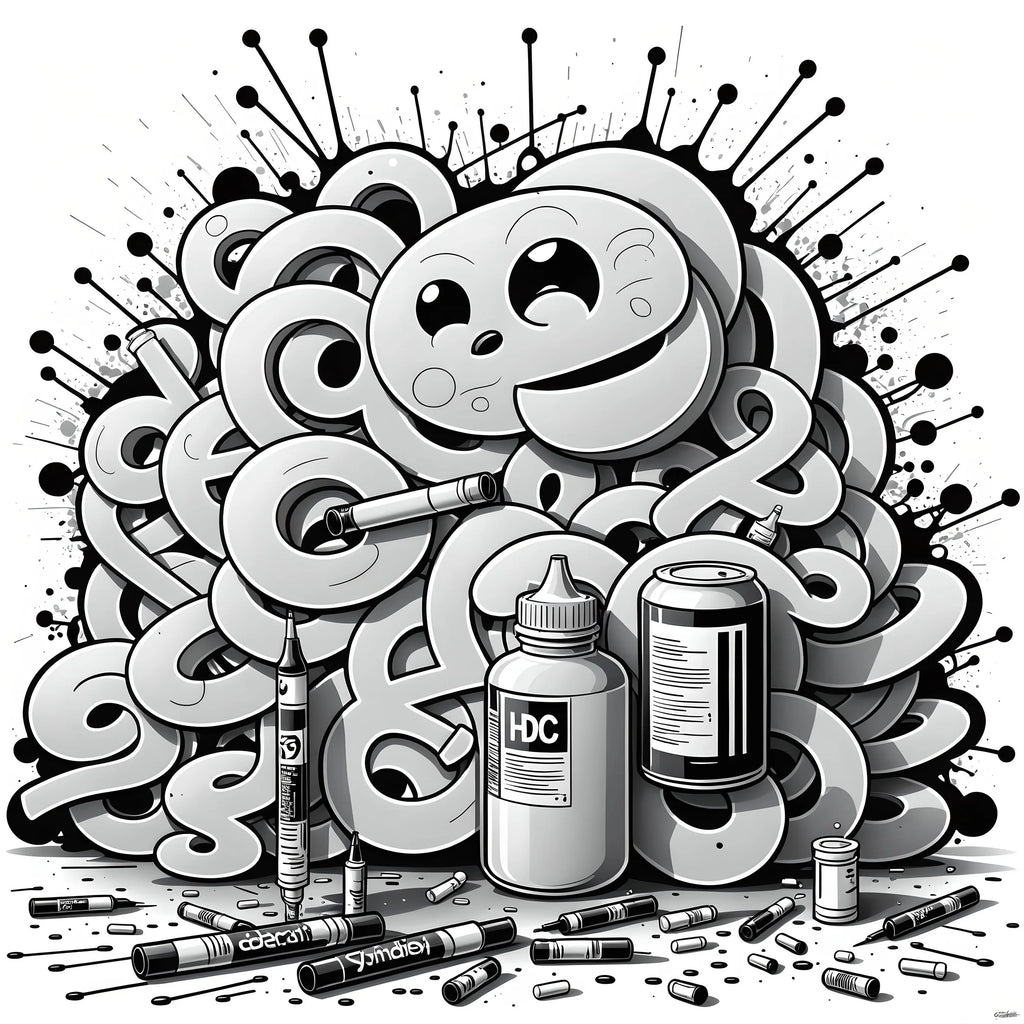 Libro da colorare di graffiti per adulti Design originale