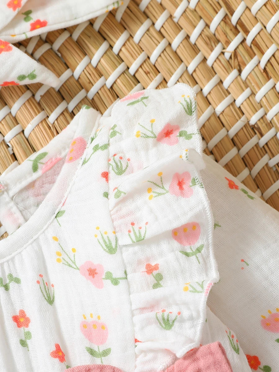 Baby Girls Summer Long Sleeve Completo neonati 0-1Y