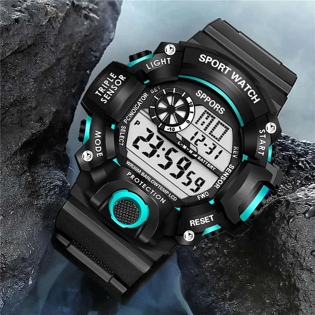 Orologio da uomo Multifunzionale Impermeabile Allarme luminoso