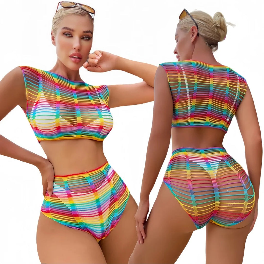 Copricostume Rainbow a 2 pezzi