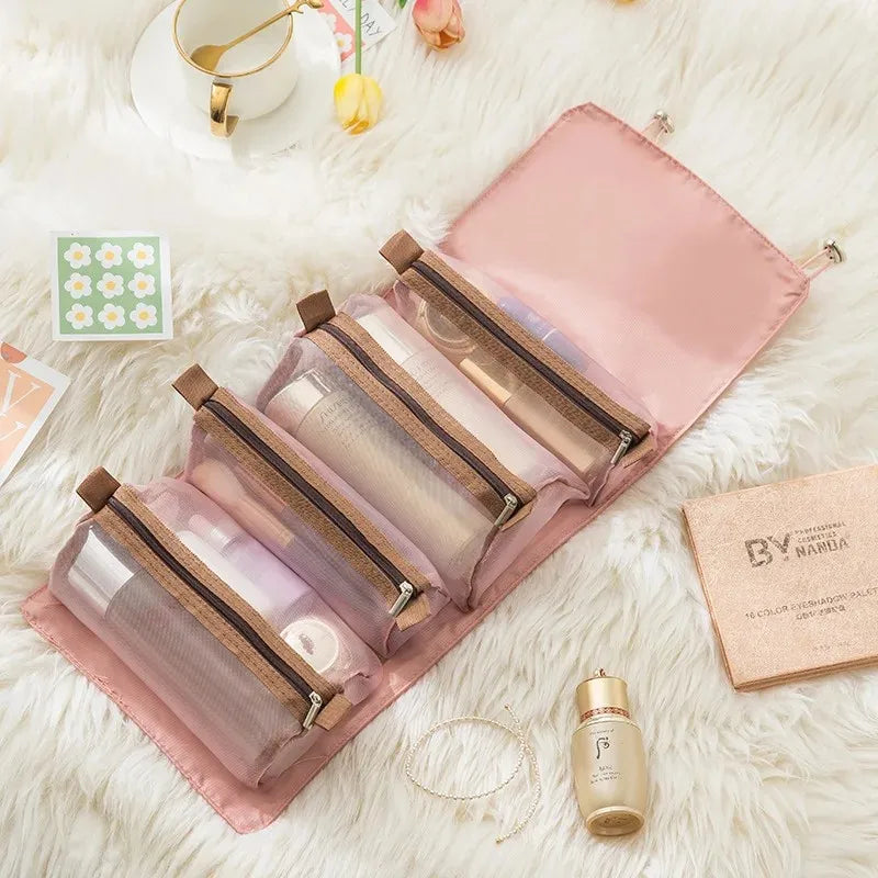 Borsa cosmetica pieghevole portatile 4 in 1