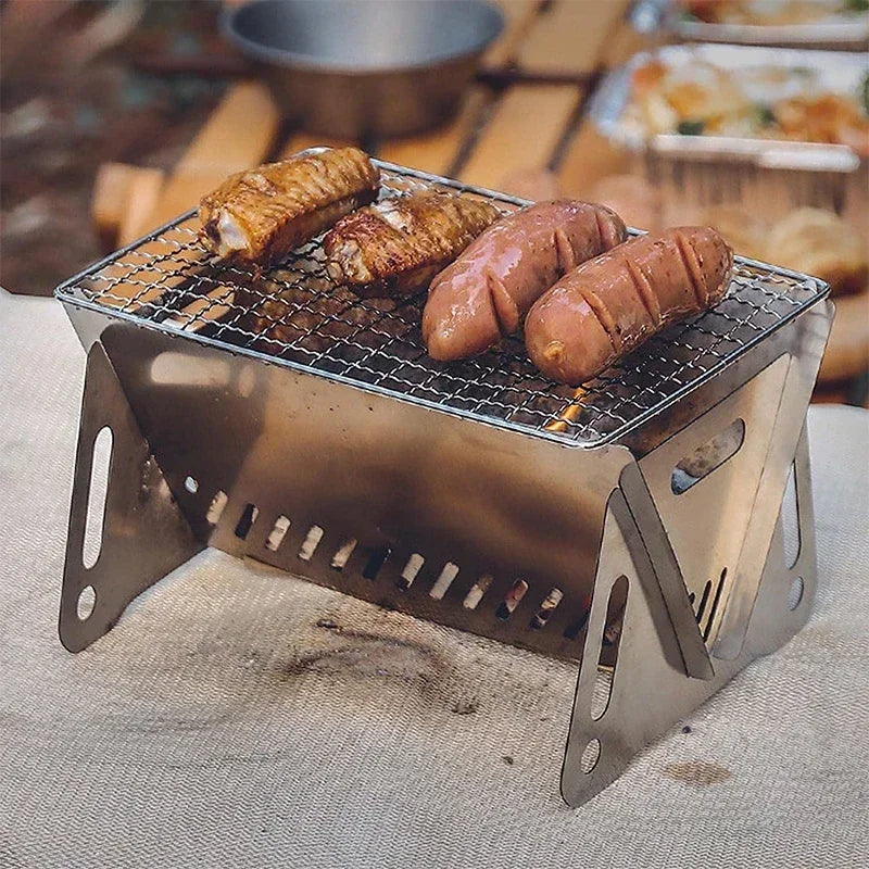 Barbecue pieghevole portatile Multifunzione in acciaio inossidabile