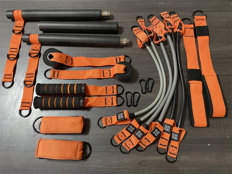Set con bande di resistenza Bar Kit completo allenamento di forza per tutto il corpo