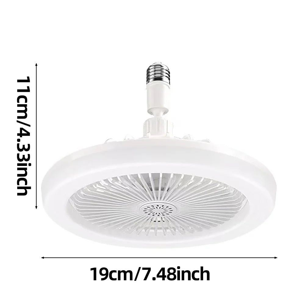 Ventilatore da soffitto girevole 3in1 con telecomando Lampada di illuminazione e convertitore di aria