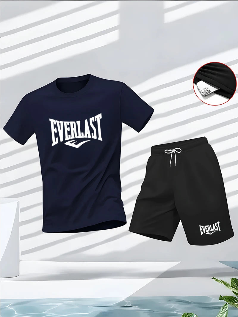 Set estivo da uomo: T-shirt + pantaloncini casual