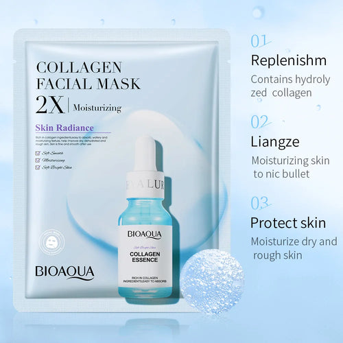 20pcs BIOAQUA Maschera viso al collagene