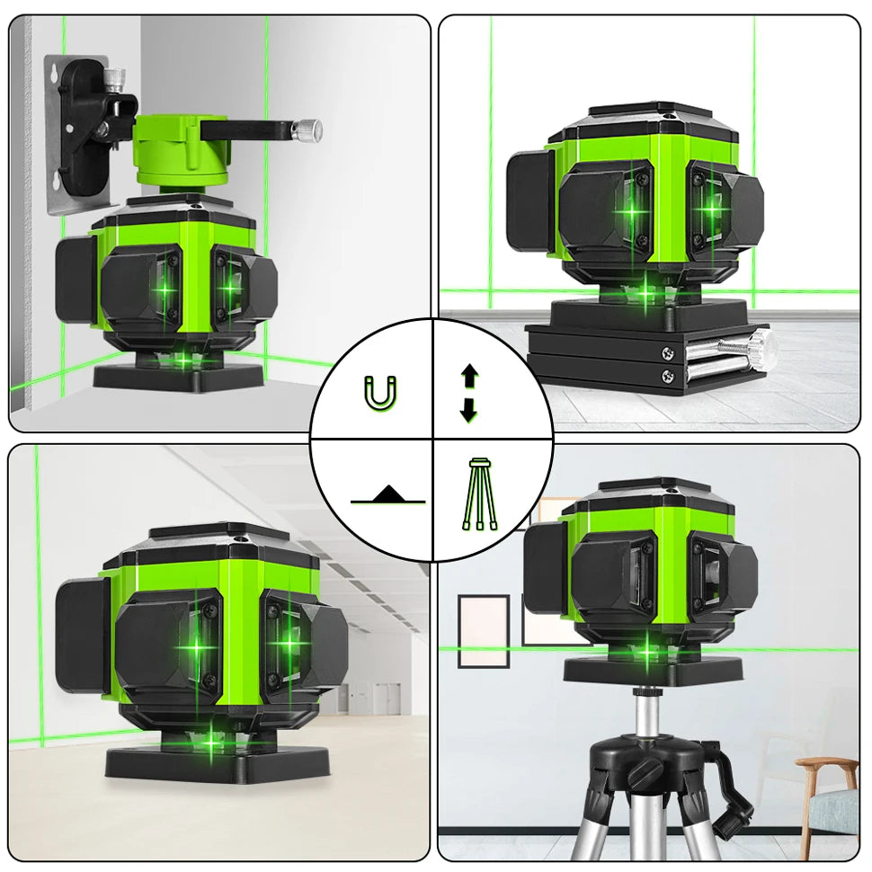 🇪🇸CLUBIONA 16/12 Laser autolivellante 3x360 Green beam Line Laser Level