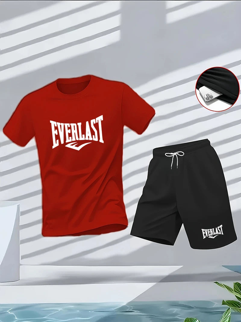 Set estivo da uomo: T-shirt + pantaloncini casual