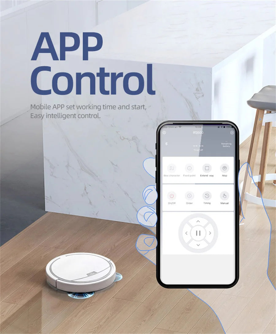 DERMA Robot aspirapolvere intelligente senza fili Multifunzionale Super silenzioso 2800AP Humidifying per uso domestico