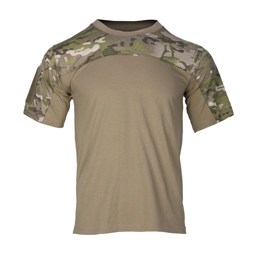 T-shirt tattica manica corta abbigliamento mimetico