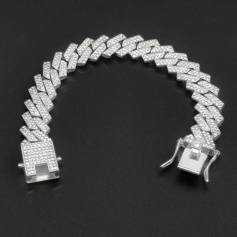 Bracciale a catena a maglie cubane