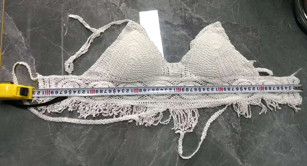 Canotta Corta Ricamata con bratelle taglia unica