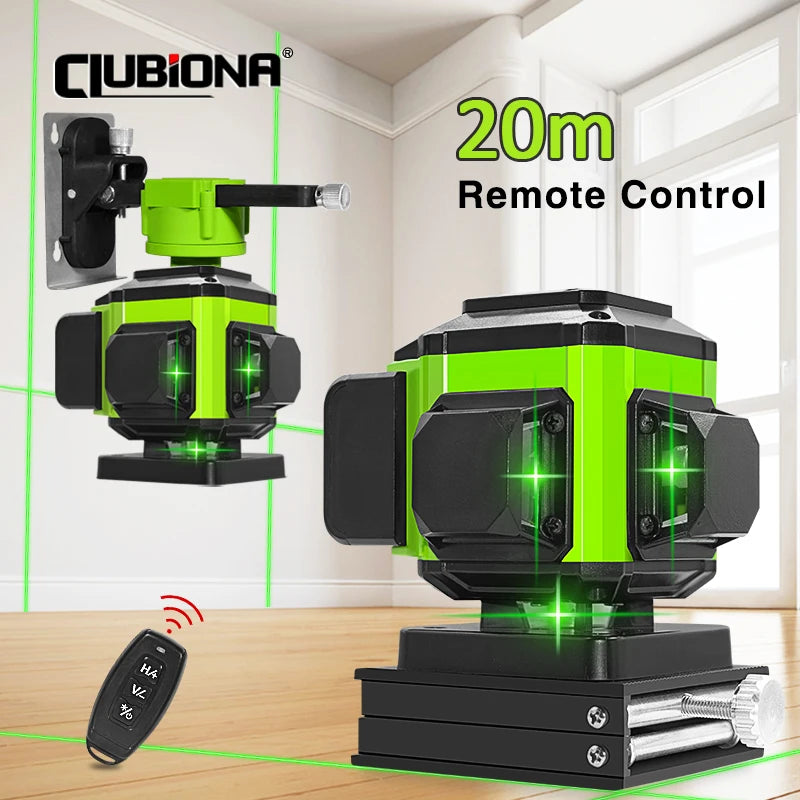 🇪🇸CLUBIONA 16/12 Laser autolivellante 3x360 Green beam Line Laser Level