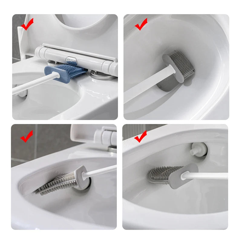 Spazzola da toilette sospesa a parete con supporto
