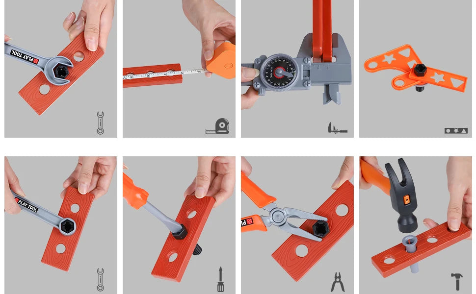Set di attrezzi per bambini con trapano 55-68 Pz