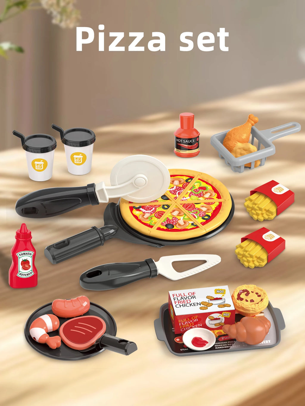 Giocattoli per bambini: gioco di finzione, barbecue, fast food, pizza, sushi, tè pomeridiano, dessert, cibo da cucina, set di giocattoli