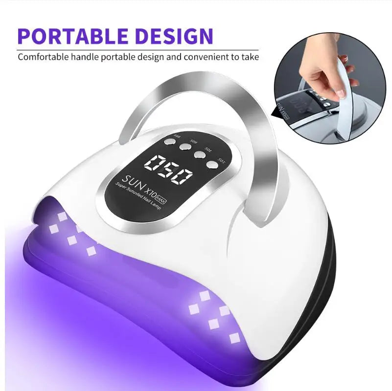 X10MAX Lampada professionale per l’asciugatura delle unghie per manicure 66 Leds