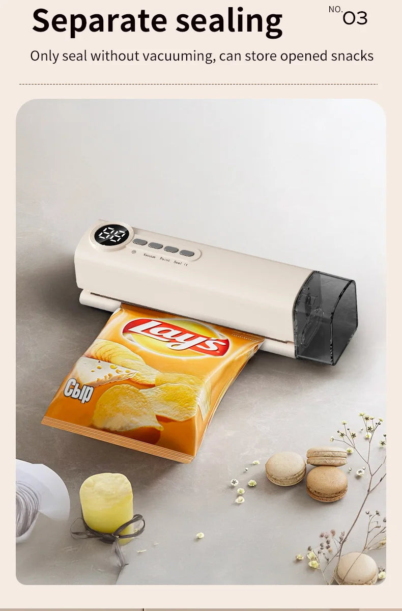 Sigillante sottovuoto wireless portatile multifunzionale potente aspirazione Macchina automatica per sigillare il cibo Sigillante per sacchetti per alimenti ricaricabile USB