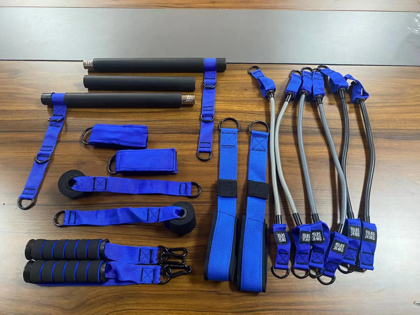 Set con bande di resistenza Bar Kit completo allenamento di forza per tutto il corpo