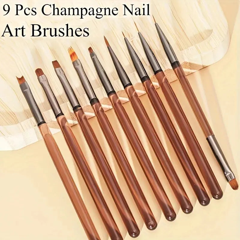 Pennello per Nail Gel Nail 9pz
