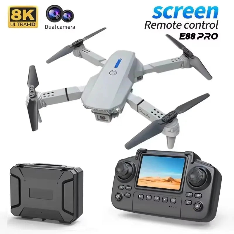 Professional E88 Air Screen Control Drone Wide RC Dron 8K Camera