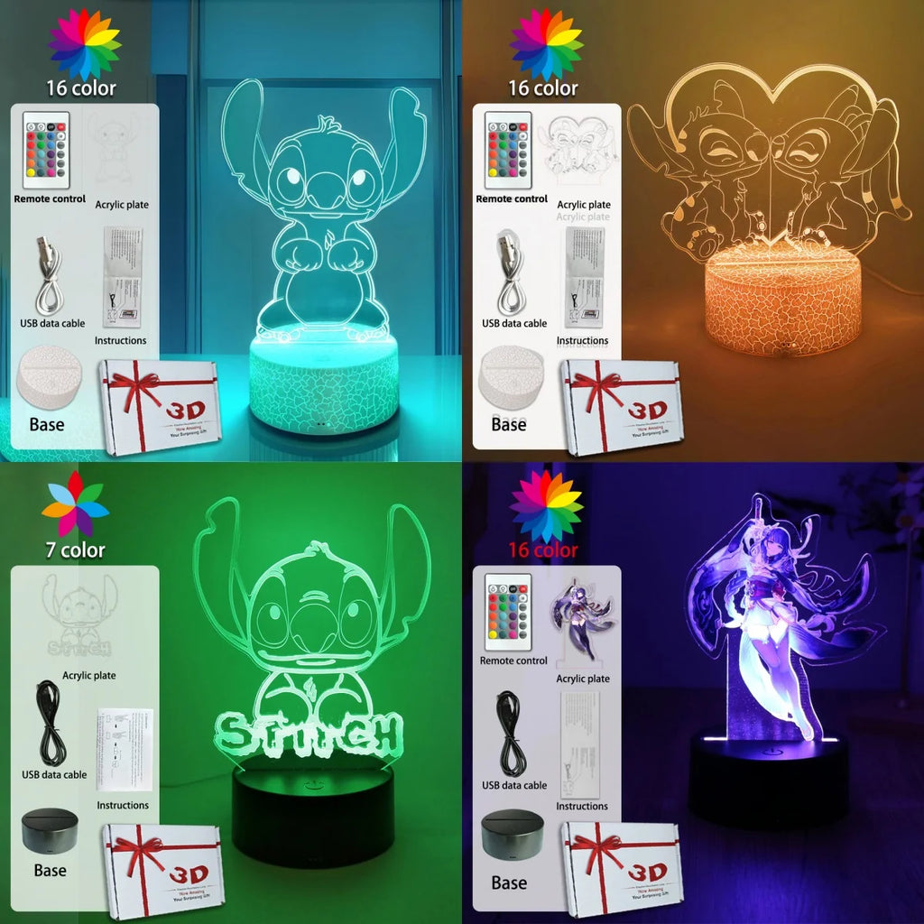 Lampada STITCH  LED Luce notturna Telecomando Smart Touch