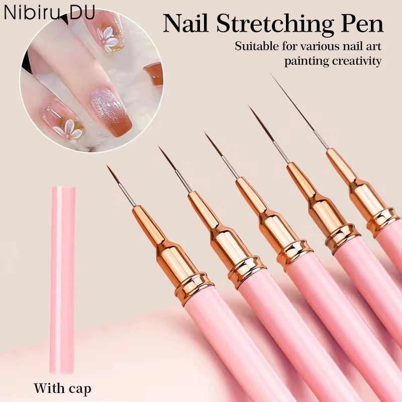 Strumento professionale Nail Art Liner Brush Set 5pcs