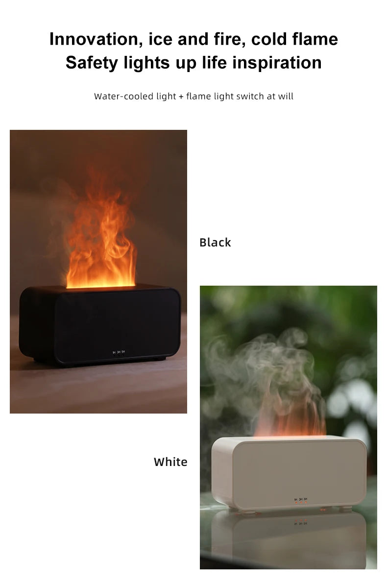 Fiamma colorata Umidificatore d’aria temporizzazione Ultrasonic Cool