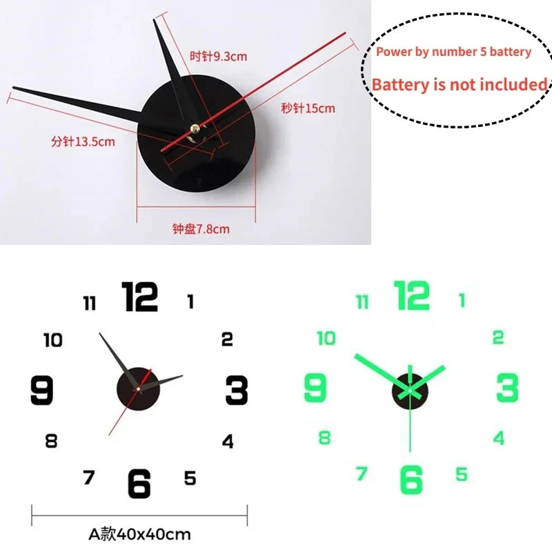 Orologio digitale da parete stereoscopico fai da te