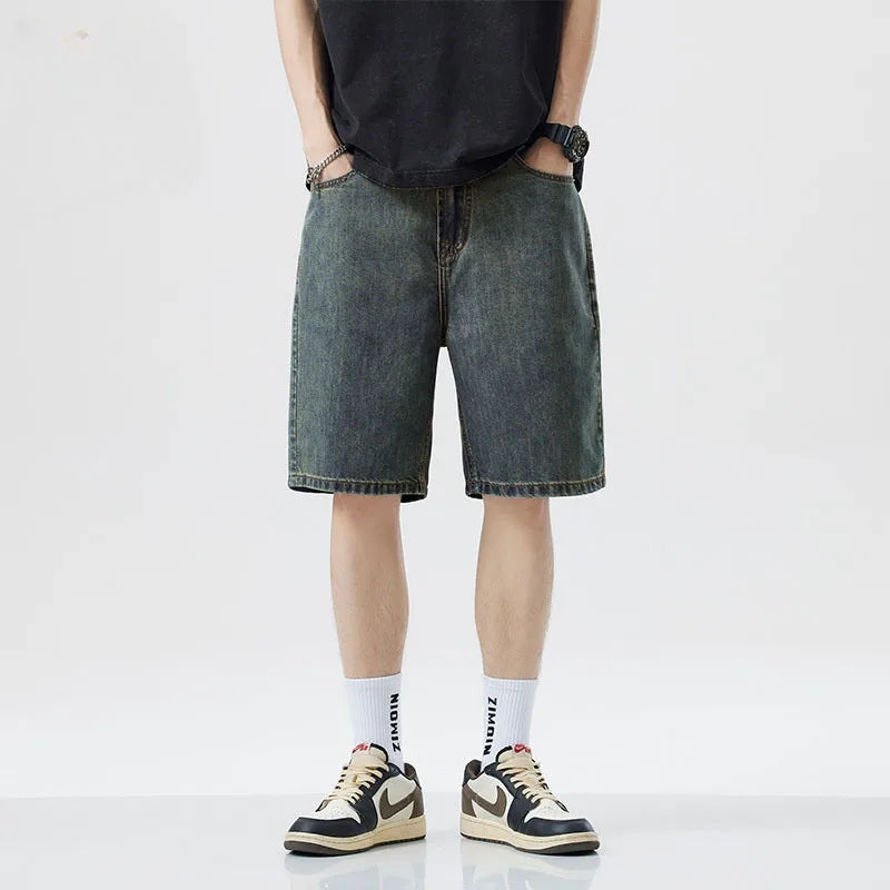 Denim pantaloncini di jeans da uomo