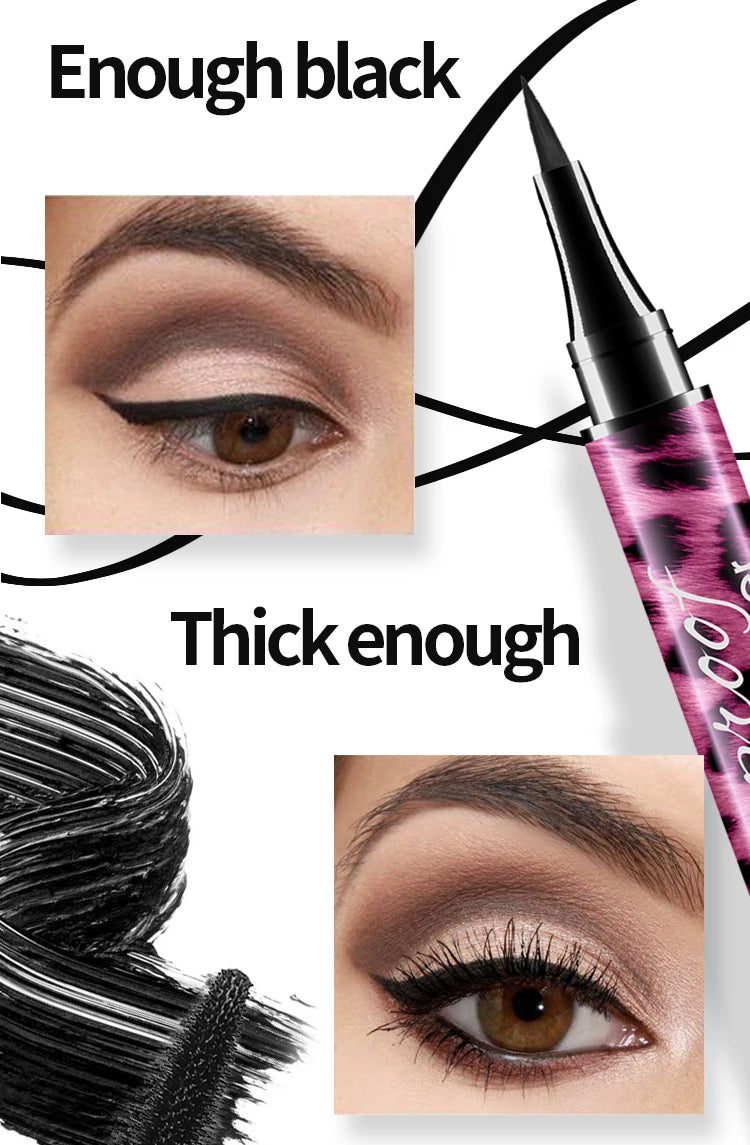 YANQINA Liquido Eyeliner Pencil 4D Impermeabile Mascara Set Cosmetici