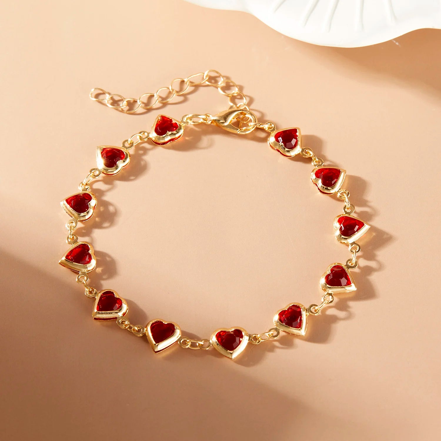 Eleganti braccialetti a catena in metallo con zircone in cristallo per donne