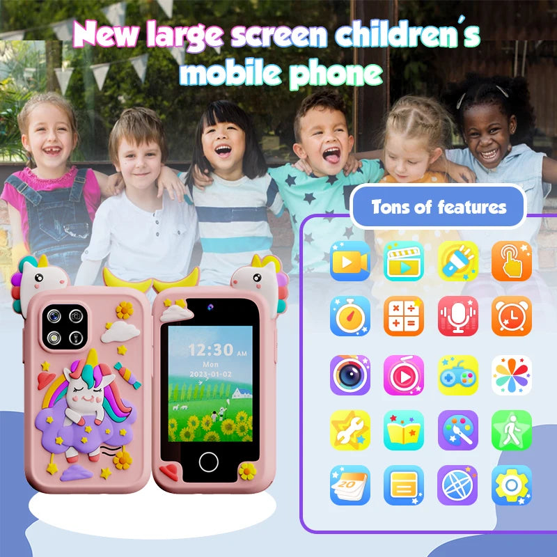SmartPhone Fotocamera + Giochi Touch Screen+Lettore MP3 per bambini